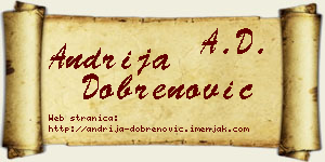 Andrija Dobrenović vizit kartica